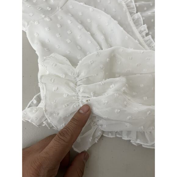 Coquette Victorian Milkmaid Y2K Romance Crop Top L Fairy Whimsical Dainty Ballet - Picture 15 of 16